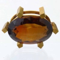 Lot 253 - Large amber-coloured quartz (Cairngorm) in