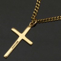 Lot 261 - 9ct gold cross on 9ct chain