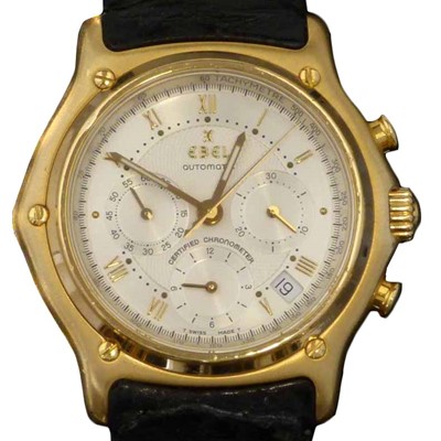 Lot 293 - An 18ct gold Ebel 'Le Modulor' automatic chronograph wristwatch