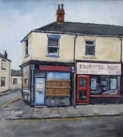 Lot 308 - David Brammeld, Old Corner Shop - Tropical Hair (Middleport, Stoke-on-Trent, acrylic.