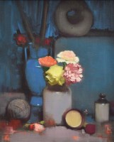 Lot 311 - Bohuslav Barlow, Blue Still Life, oil