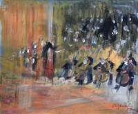 Lot 312 - Frederick England, Prom Concert, acrylic.