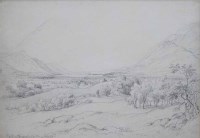 Lot 417 - English Schoool, 19th century, Bassenthwaite Lake, drawing.