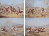Lot 419 - English School, 19th century, Sporting scenes, watercolour (4).