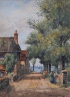 Lot 428 - Walter Rossiter, Bosham, Sussex, watercolour.