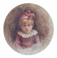 Lot 435 - Maude Goodman, Portrait of a girl, watercolour.