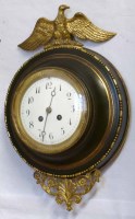 Lot 444 - French circular wall clock.