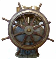 Lot 450 - Steering hub or helm station manufactured by Brown Bros. Company, Edinburgh