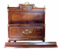 Lot 559 - French walnut 4' 6" bed ends