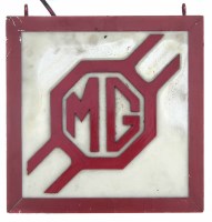 Lot 461 - MG Car Company illuminated showroom sign