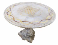 Lot 462 - Late Victorian alabaster pietra dura table