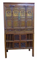 Lot 477 - Early 20th century Chinese hardwood cupboard