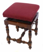 Lot 482 - Victorian mahogany framed rise and fall stool