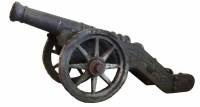 Lot 488 - Reproduction cast iron cannon.