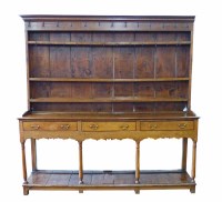 Lot 491 - 18th century oak dresser