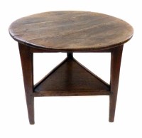 Lot 500 - George III oak cricket table