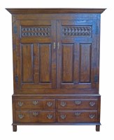 Lot 504 - 18th century design press cupboard made Bylaw