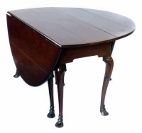 Lot 501 - George III mahogany drop-leaf dining table