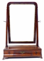 Lot 502 - George III mahogany dressing table mirror