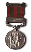 Lot 34 - India Medal with Relief of Chitral 1895 clasp.