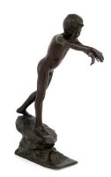 Lot 23 - Bronze figure of a boy.