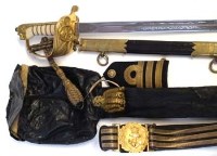 Lot 109 - 1827 Royal Navy Officers sword (KGVI), together