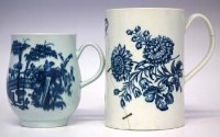 Lot 168 - Two Worcester tankards circa 1770