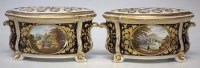 Lot 171 - Pair of Derby Bough pots with covers.