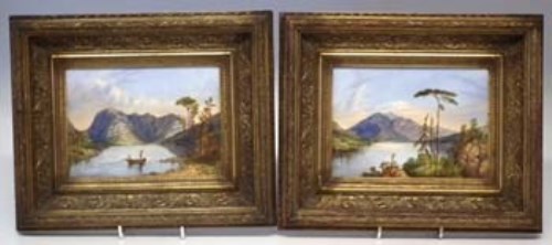 Lot 172 - Pair of plaques by Albott.