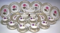 Lot 173 - Spode floral tea service together with two crescent dishes.