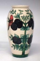 Lot 235 - Moorcroft vase decorated with Plum pattern