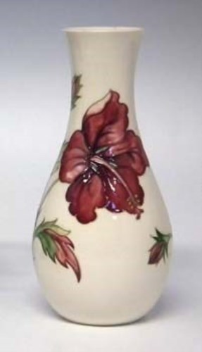 Lot 238 - Moorcroft vase decorated with Hibiscus pattern