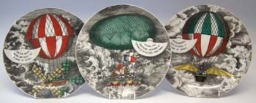 Lot 253 - Fornasetti Montgolfier plates