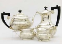 Lot 287 - Silver four piece tea set.