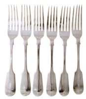 Lot 289 - Six silver forks.