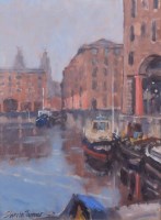 Lot 376 - Sheila Turner (1941-) "The Albert Dock, Liverpool"