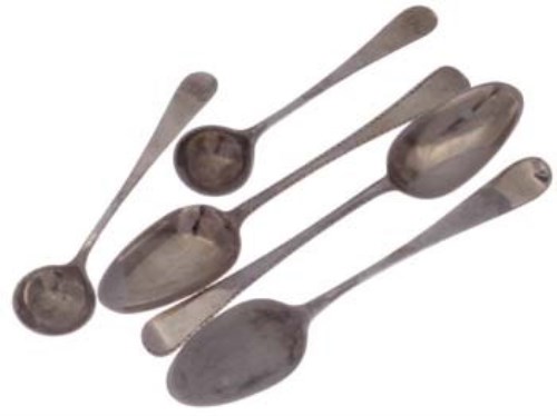 Lot 309 - Five Aberdeen silver spoons