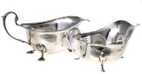 Lot 320 - Two silver sauce boats.