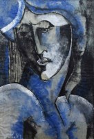 Lot 377 - Geoffrey Key (1941-), "Blue Head"