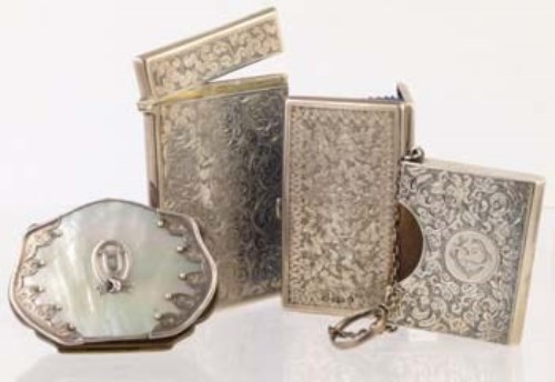 Lot 350 - Two silver card cases by Geo Unite, French shell