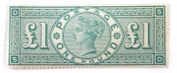 Lot 56 - QV 1891 £1 green (SG212) letter DS mint with gum.