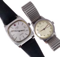 Lot 420 - Omega F300 stainless watch, Garrard stainless