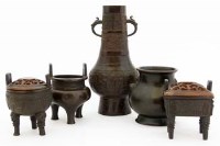 Lot 447 - Five Chinese bronze vessels