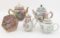 Lot 507 - Three Chinese teapots and a sparrow bear.