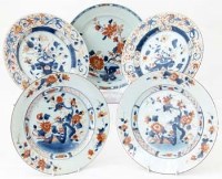Lot 508 - Five Chinese Imari plates.