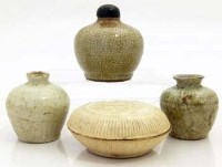 Lot 515 - Four crackle glazed Chinese pots.