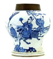 Lot 532 - Kangxi blue and white baluster vase.