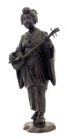 Lot 567 - Japanese bronze Geisha.