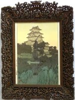 Lot 568 - Hiroshi Yoshida, Himeji Castle, woodblock.