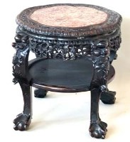 Lot 605 - Chinese hardwood low tables